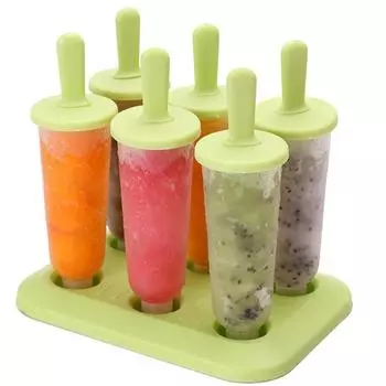 1Set 6 Cells Round Shape Diy Ice Cream Maker Ice Cream Molds Dessert Mould