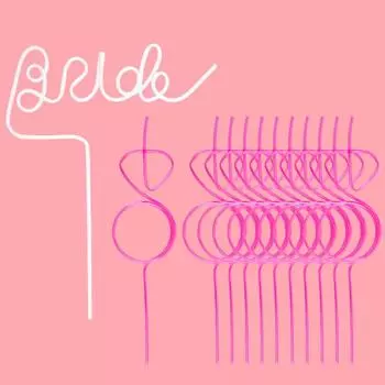 1set Bride To Be Straw Set Wedding Decoration Love Heart Drinking Straws Bachelorette Hen Party Supplies Team Bride Gift
