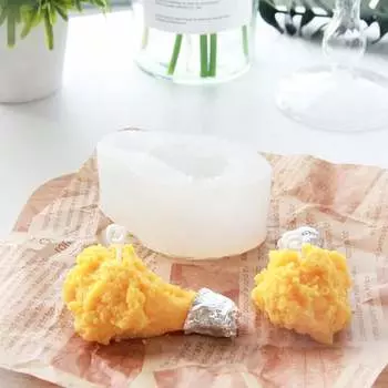 1шт 3D имитация жареных куриных бедрышек, ароматерапия, гипс, свечи, мыло ручной работы DIY материалы, силиконовые формы для выпечки, подходит для выпечки, DIY one-size чистый