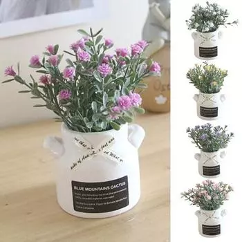1шт искусственный цветок в горшке Babysbreath бонсай DIY сад свадьба декор