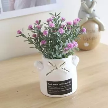 1шт искусственный цветок в горшке Babysbreath бонсай DIY сад свадьба декор жёлтый