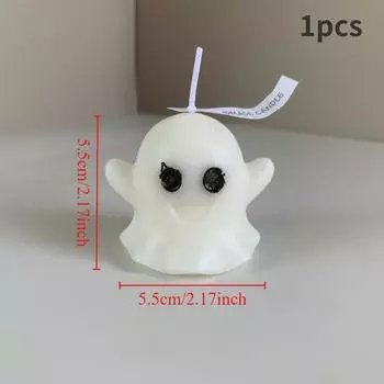 1шт свеча Ghost Wax - бездымная свеча, подходит для домашнего декора, украшения вечеринки на Хэллоуин, свеча с ароматом атмосферы