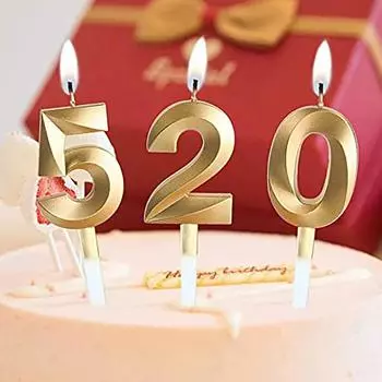 1шт-свечи на день рождения, свечи для торта, цифры 0-9, блестящие украшения для торта, украшения для вечеринки, свадьбы, подачи бутылок