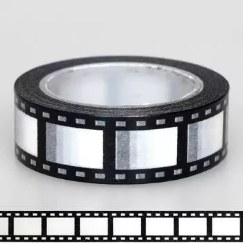 1X15 мм лента Zwart Wit Negatieve камера пленка с принтом Скрапбукинг DIY наклейка декоративная маскировка Japans