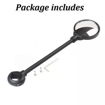 1x Bendable Handlebar Mirror 22-30mm Clamp Motorcycle ATV E-Bike Bicycle Scooter