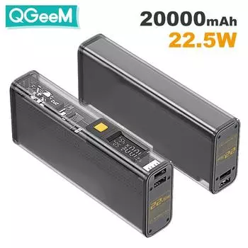 20000 мАч, 22,5 Вт, внешний аккумулятор, быстрая зарядка, большая емкость, быстрая зарядка, портативный внешний аккумулятор для Xiaomi huawei PD 20 Вт, iPhone 14 13