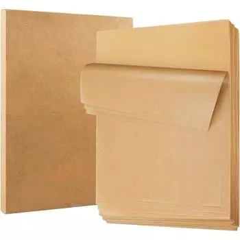 200 Pcs Parchment Paper Sheets for Baking, Cookies, Frying, Air Fryer, Cooking, Grilling Rack, Oven 20x30cm коричневый