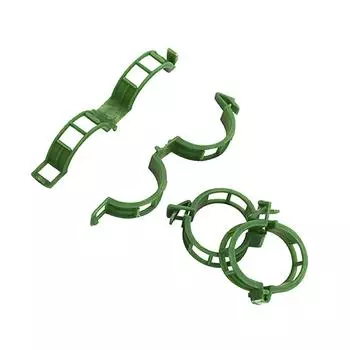 200 Pieces Plant Support Clip Detachable Replacement Solid Color Anti-lost Anti-rust Gardening Growing Ring Tool ,transparent white