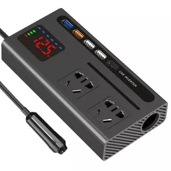 200 Вт Автомобильный адаптер-инвертор USB для быстрой зарядки автомобиля ЖК-дисплей экран автоматический инвертор питания электроприборы для автомобиля CHINA