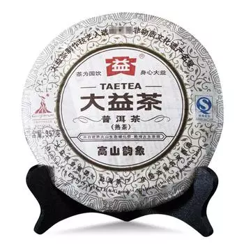 2010 TAETEA Batch 001 Шу Пуэр Чайная зона Мэнхай High Mountain Rhyme Impression Спелый чайный пирог Пу Эр 357г