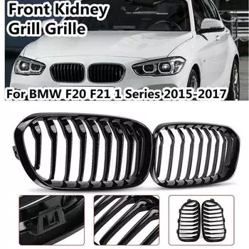 2015-2017 Racing Grille For BMW F20 F21 120i LCI 1 Series 2015 2016 2017 Glossy Black Front Kidney Grill Grille Sports Slat Glossy Black