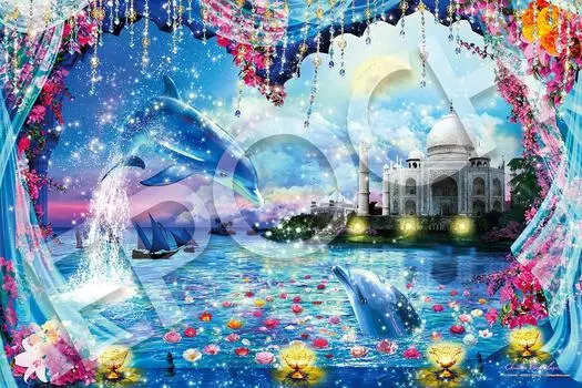 2016 Пазл Lassen Taj Mahal Очень Маленький Элемент ~Путешествие по Миру~ [Светящийся Пазл] (50x75cm)