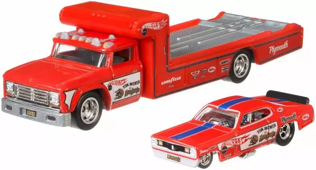 2018 Hot Wheels TEAM TRANSPORT B Assortment Japanese Plymouth Duster Funny Car PLYMOUTH DUSTER FUNNY RIG [FLF58] (HOT WHEELS) CAR/RETRO