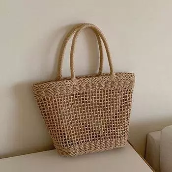 2019 новая соломенная сумка, сумка из ротанга, пляжный летний отдых, переносная сумка через плечо Hyunya, плетеная вручную женская сумка