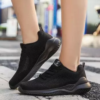 2020 Весна и лето Спортивная обувь Fly-Woven, Модная обувь, Повседневная женская обувь, Дышащая и легкая, Универсальная обувь для пап, Большой размер 35