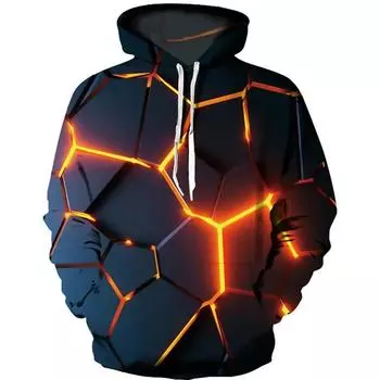 2021 Новая красочная толстовка с капюшоном Flame 3D Fluorescence Sweatshirt для мужчин/женщин, осенне-зимнее пальто, одежда, забавная куртка, черные толстовки с капюшоном S