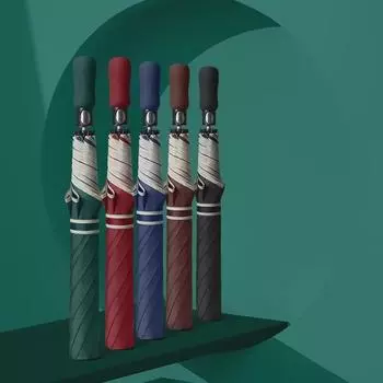 2021 Weatherproof Solid Color Golf Umbrella: Automatic, Two-Fold, Personalized Logo for Business Two-fold Golf чёрный
