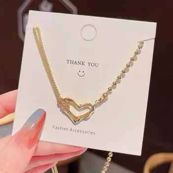 2021 Women s Personalized Korean Love Pendant Necklace - Creative Clavicle Chain, Perfect Girlfriend Gift X500 золотой
