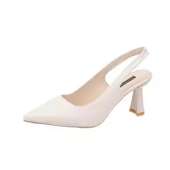 2022 Pointed High Heels Women S Thin Heels Bag Head Sandals Rear Empty Shallow Mouth Single Shoes Women 35