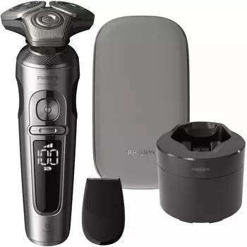 [Модель 2023 г.] Электробритва Philips 9000 Series Prestige для мужчин с очистителем, электробритва, 72 лезвия, индивидуальное бритье, оснащена функцией Skin Protec