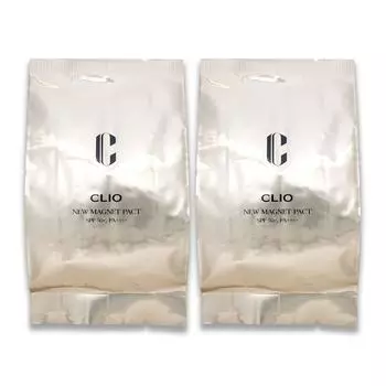 2023 Clio New Magnet Pact Refill Set 2 Piece, No. 23 (Натуральный бежевый..., 2 шт.