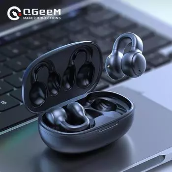 2023 модные Bluetooth-наушники с костной проводимостью, беспроводные наушники с открытым ухом и микрофоном, спортивные гарнитуры для Android и iPhone белый