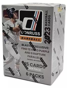 2023 Panini Donruss Baseball Factory Shield 6 Pack Blaster Box 90 бейсбольных карточек для торговли - Карточки.