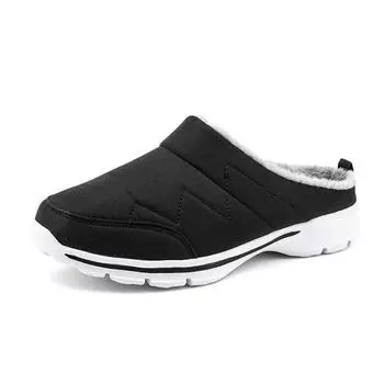 2024 autumn and winter velvet warm cotton shoes half tray casual shoes thickened slippers lazy shoes women s shoes lightweight couple cotton drag 36 зелёный