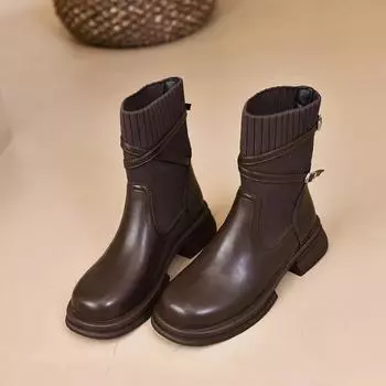 2024 Autumn Best-selling New Short Tube Thin Socks Boots Platform Boots All French Women s Boots Women Sneakers 35 чёрный