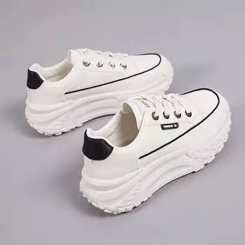 2024 Autumn Hot Seller New Thick-soled Small White Women Casual Light Student Running Daddy Shoes Sneakers 35
