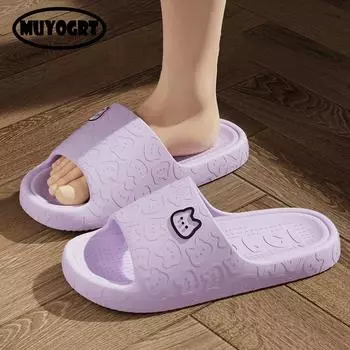 2024 Cute Cat Print Women Slippers Home Indoor Slides Men Women Flat Slippers Cartoon Non-Slip Outdoor Beach Slides Shoes Shower 36-37(fit 35-36)