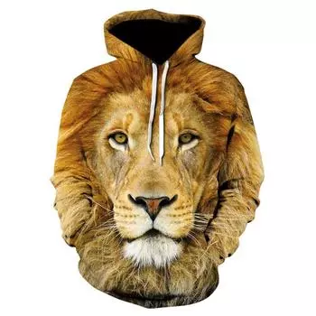 2024 Four Seasons Animal Dominator 3D-печатная толстовка с капюшоном своими руками, могучий лев, тигр, леопард, модный спортивный уличный свитер Sub Style S