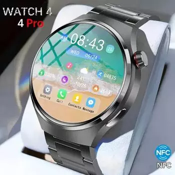 2024 GT4 Pro Смарт-часы для мужчин IP68 NFC GPS-трекер AMOLED 360*360 HD экран сердечного ритма Bluetooth вызов SmartWatch