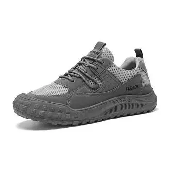 2024 High-quality Casual Men s Sports Shoes Summer New Breathable Mesh Sports Shoes 40 коричневый