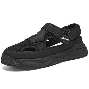 2024 High-quality Casual Men s Sports Shoes Summer New Breathable Mesh Sports Shoes 40 чёрный