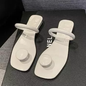 2024 Hot Sell New Women s Slippers Summer Sandals T-shaped Pinch Toe Low Heel Slippers Fashion Sandals Solid Color Women s Shoes 36 красный