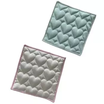 2024 Lattice Series Cotton Coasters Square Durable Cotton Placemats Photo Props Coffee Cup Placemat белый