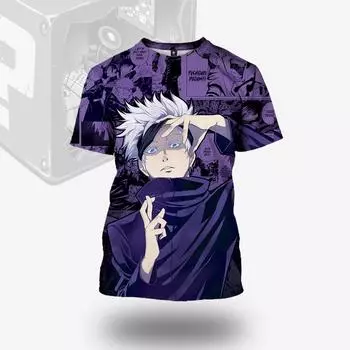 2024 Лето 3D All Art Аниме Sukuna Goju Itadori Jujutsu Kaisen Персонаж Взрослая Футболка Уличный Повседневный Топ XS