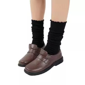 2024 Mary Jane Shoes JK Commuter Uniform Loafers Women Lolita Shoes Girls Japanese School College Gothic Mocassins Leather Flats 35 чёрный
