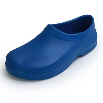 2024 Men s Chef Kitchen Working Slippers Garden Shoes Summer Breathable Mules Clogs Men Anti Slip Unisex Shoes Sandals Hombre 36 синий