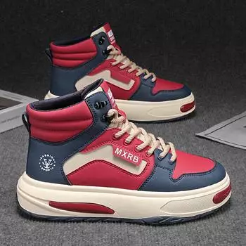 2024 men s new high-top platform casual shoes soft sole soft surface versatile sports shoes commuter tooling trendy shoes 39