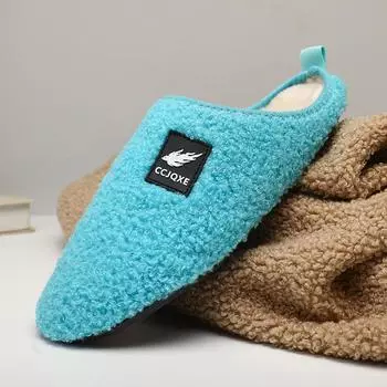 2024 Men s Slides Winter Soft Sole Comfortable Indoor Floor Antiskid Bedroom Warm Plush Slippers Male Home Casual Cotton Shoes 36-37 бежевый