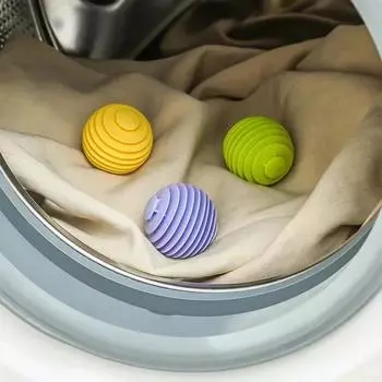 2024 New 3PCS Reusable Magic Laundry Balls PVC Dryer Ball Fabric Softener Clothes Cleaning Tools Washing Machine Accessories