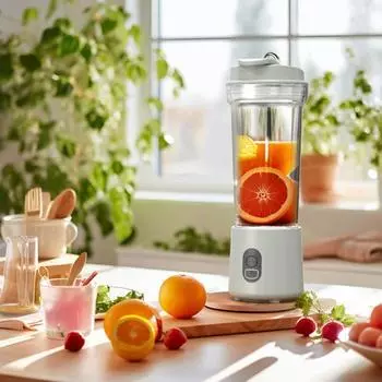 2024 New 500ML Portable Household Small Juicer 2-leaf Special Blade 4000mAh Battery Food Grade Material Multifunction Juice Cup