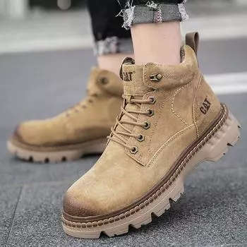 2024 new fashion all-match high-top leather shoes comfortable wear-resistant daily casual style design walking shoes for men 45