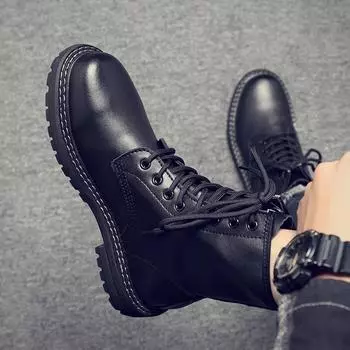 2024 new fashion all-match style high-top leather shoes comfortable wear-resistant daily casual style design walking shoes 47