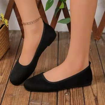 2024 New High-quality Hot-selling Women s Flat Shoes Shallow Mouth Slip-on Women s Shoes Round Toe Spring and Autumn Outer Wear 36 бежевый