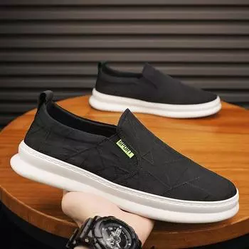 2024 New Men Casual Sneakers Summer Breathable Comfortable Ice Silk Flat Shoes Loafers Fashion Lightweight Walking Footwear Plus 39 серый