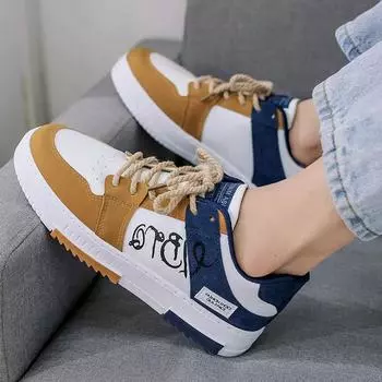 2024 New Men fashion Casual Shoes Platform Casual Sneaker Men s Vulcanized Shoes Male Flats Lace-up Platform Shoes for men 6.5