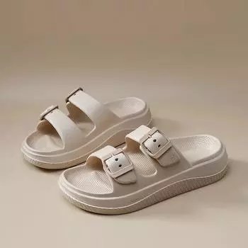 2024 new platform slippers eva cool slippers couple beach outdoor men and women stepping shit sandals wholesale designer slides 38-39 белый